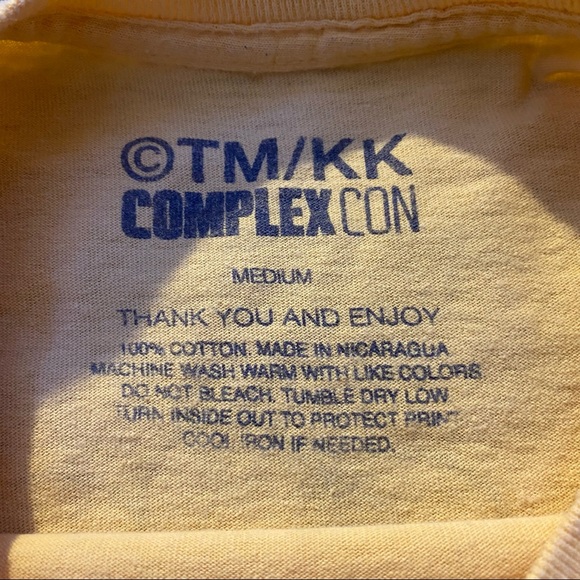 Yellow Takashi Murakami x COMPLEX Flower Tee Medium - Picture 2 of 4
